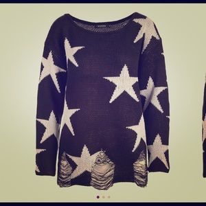 Black Star Boatneck Pullover